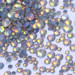 Mixed Sizes Mocha Opal Dk Gray Glass Flat Back Rhinestones For Nail Art WholesaleRhinestone