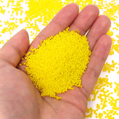 불투명 서리 밝은 노란색 고품질 유리 실린더 씨앗 비드 1.6 mm 크기 BS1007