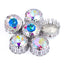 Crystal AB Gemstone Flower Round Shape High-Quality Glass Sew-on Nest Hollow Claw Rhinestones WholesaleRhinestone