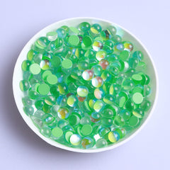 Mocha Light Green Mermaid Tears Glass Half Pearls Rhinestones For Nail Art WholesaleRhinestone