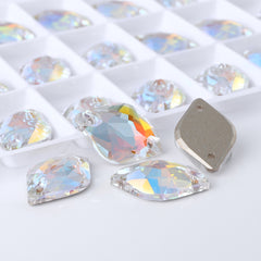 Light Crystal AB Lemon Shape High Quality Glass Sew-on Rhinestones WholesaleRhinestone