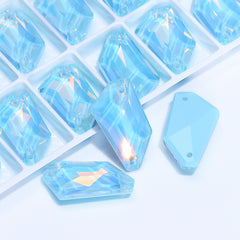 Aquamarine AM De-Art Shape High Quality Glass Sew-on Rhinestones WholesaleRhinestone