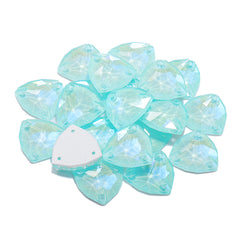 Electric Neon Light Azore Trilliant Shape High Quality Glass Sew-on Rhinestones WholesaleRhinestone