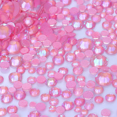 Mixed Sizes Mocha Shimmer Lt Pink Glass Flat Back Rhinestones For Nail Art WholesaleRhinestone