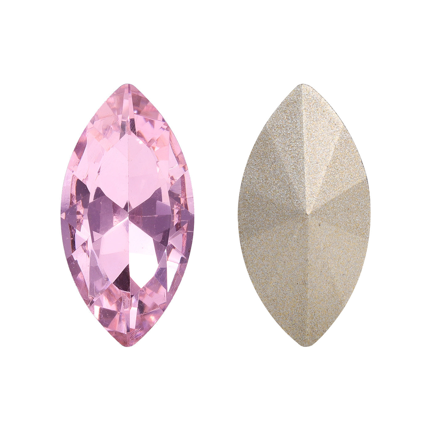Light Rose Navette Shape High Quality Glass Pointed Back Fancy Rhinestones WholesaleRhinestone