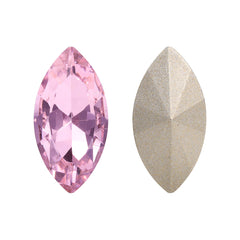 Light Rose Navette Shape High Quality Glass Pointed Back Fancy Rhinestones WholesaleRhinestone