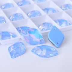 Light Sapphire AM Lemon Shape High Quality Glass Sew-on Rhinestones WholesaleRhinestone