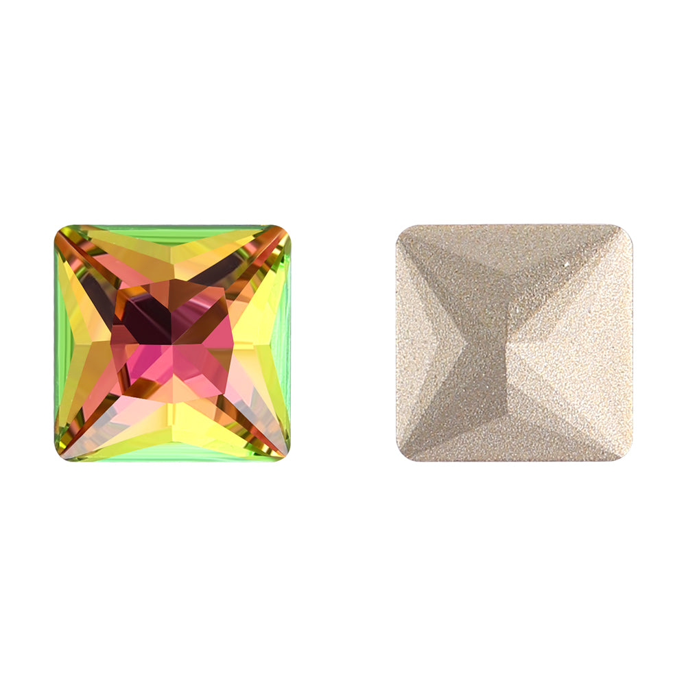 Vitrail Rose Princess Square Shape High Quality Glass Pointed Back Fancy Rhinestones WholesaleRhinestone