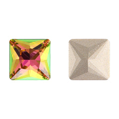 Vitrail Rose Princess Square Shape High Quality Glass Pointed Back Fancy Rhinestones WholesaleRhinestone