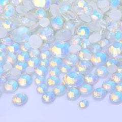 Mixed Sizes Mocha Opal Crystal Glass Flat Back Rhinestones For Nail Art WholesaleRhinestone