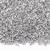 Metallic Silver Luster Color Hight Quality Glass Cylinder Seed Beads 1.6 MM Size JS3001 WholesaleRhinestone