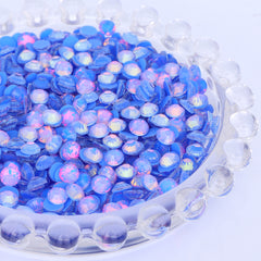 Mocha Opal Dk Blue Glass Flat Back Rhinestones WholesaleRhinestone