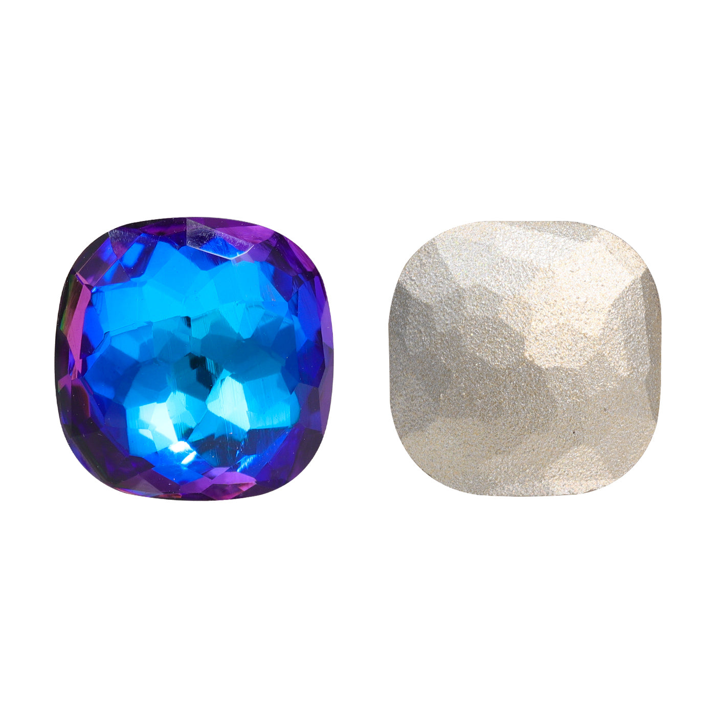 Bermuda Blue Fantasy Cushion Square Shape High Quality Glass Pointed Back Fancy Rhinestones WholesaleRhinestone
