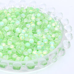 Mocha Opal Lt Green Glass Flat Back Rhinestones WholesaleRhinestone