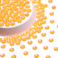 Neon Coral Orange AB Glass FlatBack Neon Rhinestones WholesaleRhinestone