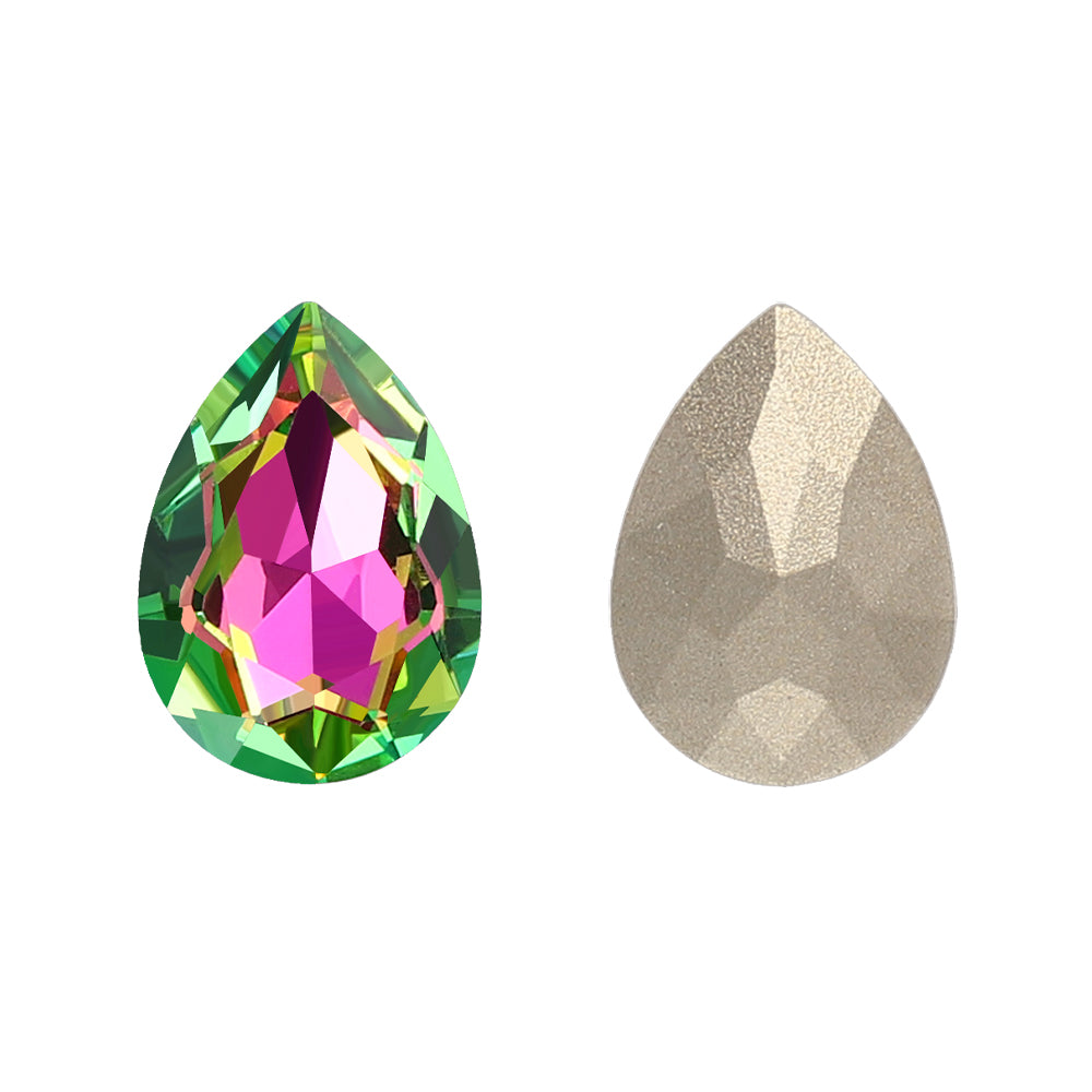 Vitrail Rose Pear Shape High Quality Glass Pointed Back Fancy Rhinestones WholesaleRhinestone
