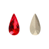 Light Siam Teardrop Shape High Quality Glass Pointed Back Fancy Rhinestones WholesaleRhinestone