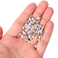 Moonlight Heart Shape Glass Pointed Back Fancy Rhinestones WholesaleRhinestone