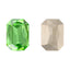 Peridot Thin Octagon Shape High Quality Glass Pointed Back Fancy Rhinestones WholesaleRhinestone