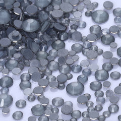 Mixed Sizes Mocha Neon Lt Gray Glass Flat Back Rhinestones For Nail Art WholesaleRhinestone