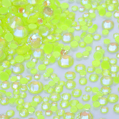 Mixed Sizes Mocha Shimmer Citrine Glass Flat Back Rhinestones For Nail Art WholesaleRhinestone