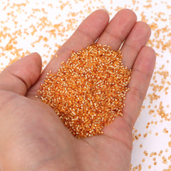 Transparent Silver-lined Light Orange Yellow Color Hight Quality Glass Cylinder Seed Beads 1.6 MM Size GY2008 WholesaleRhinestone