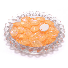 Electric Neon Sunflower Oval Shape High Quality Glass Sew-on Rhinestones WholesaleRhinestone