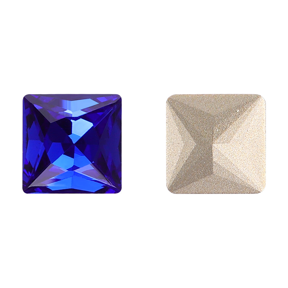 Sapphire Princess Square Shape High Quality Glass Pointed Back Fancy Rhinestones WholesaleRhinestone