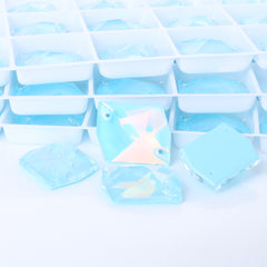 Aquamarine AM Cosmic Shape High Quality Glass Sew-on Rhinestones WholesaleRhinestone