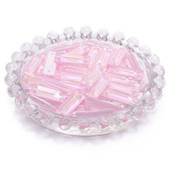 Electric Neon Light Rose Cosmic Baguette Shape High Quality Glass Sew-on Rhinestones WholesaleRhinestone
