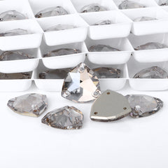 Satin Trilliant Shape High Quality Glass Sew-on Rhinestones WholesaleRhinestone