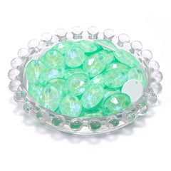 Electric Neon Greenwrap Oval Shape High Quality Glass Sew-on Rhinestones WholesaleRhinestone