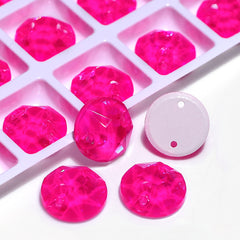 Electric Neon Fuchsia XIRIUS Round Shape High Quality Glass Sew-on Rhinestones WholesaleRhinestone