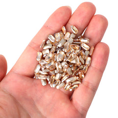 Golden Shadow Elongated Imperial Shape Glass Pointed Back Fancy Rhinestones WholesaleRhinestone