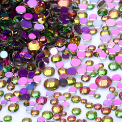 Mixed Sizes Aurora Rainbow Glass Flat Back Rhinestones For Nail Art WholesaleRhinestone