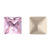 Light Rose Princess Square Shape High Quality Glass Pointed Back Fancy Rhinestones WholesaleRhinestone