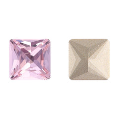 Light Rose Princess Square Shape High Quality Glass Pointed Back Fancy Rhinestones WholesaleRhinestone
