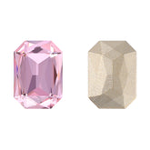 Light Rose Thin Octagon Shape High Quality Glass Pointed Back Fancy Rhinestones WholesaleRhinestone