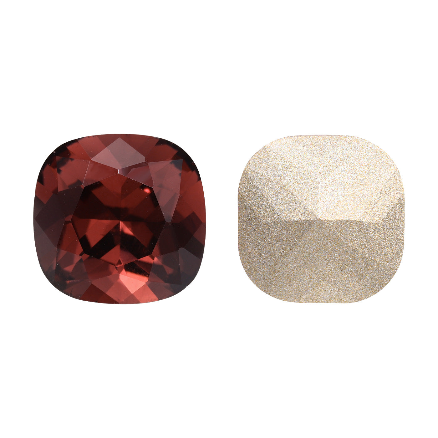 Burgundy Cushion Square Shape High Quality Glass Pointed Back Fancy Rhinestones WholesaleRhinestone