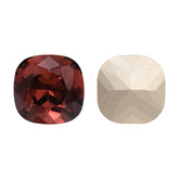 Burgundy Cushion Square Shape High Quality Glass Pointed Back Fancy Rhinestones WholesaleRhinestone