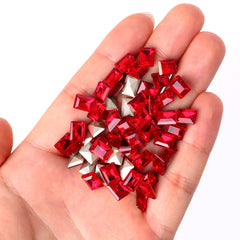 Siam Rectangle Shape Glass Pointed Back Fancy Rhinestones WholesaleRhinestone