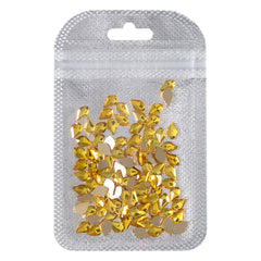 Maple leaves Shape Citrine Flat Back Fancy Rhinestones