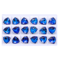 Bermuda Blue Trilliant Shape High Quality Glass Sew-on Rhinestones WholesaleRhinestone