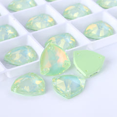 Light Azore AM Trilliant Shape High Quality Glass Sew-on Rhinestones WholesaleRhinestone