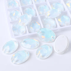 Crystal AM Oval Shape High Quality Glass Sew-on Rhinestones WholesaleRhinestone