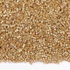 Metallic Yellow Luster Color Hight Quality Glass Cylinder Seed Beads 1.6 MM Size JS3010 WholesaleRhinestone