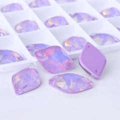 Lavender AM Lemon Shape High Quality Glass Sew-on Rhinestones WholesaleRhinestone