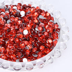 Padparadscha Glass Flat Back Rhinestones Silver Back WholesaleRhinestone