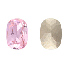 Light Rose Cushion Shape High Quality Glass Pointed Back Fancy Rhinestones WholesaleRhinestone