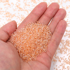 Transparent Luster Apricot Color Hight Quality Glass Cylinder Seed Beads 1.6 MM Size BS1026 WholesaleRhinestone